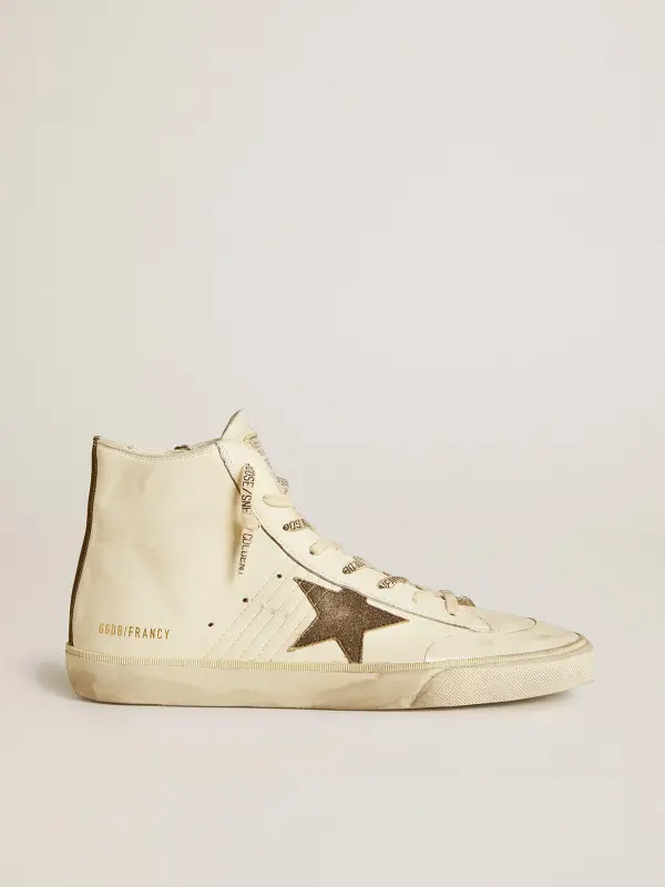 Francy Penstar in nappa with black suede star and cotton heel tab online