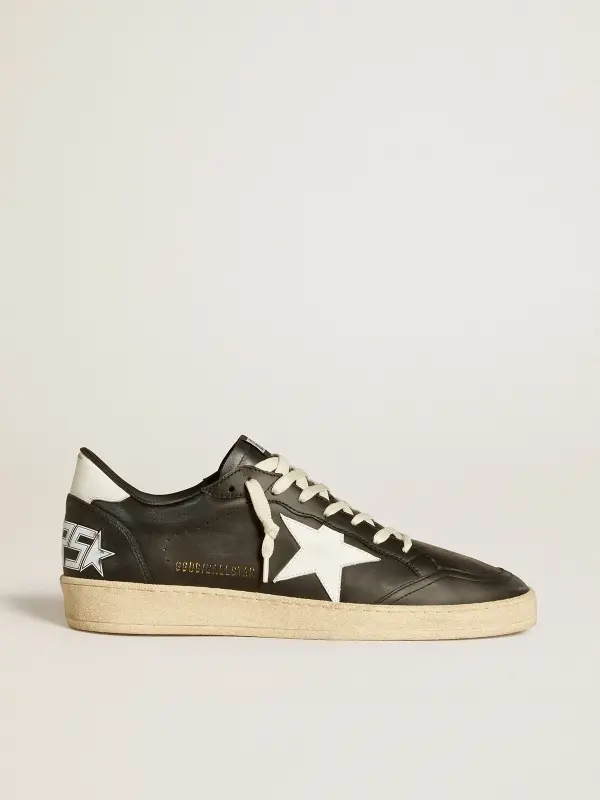 Men’s Ball Star in black nappa with white leather star and heel tab online