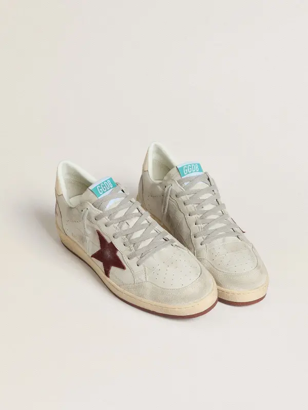 Men’s Ball Star in crocodile-print nubuck with burgundy suede star online