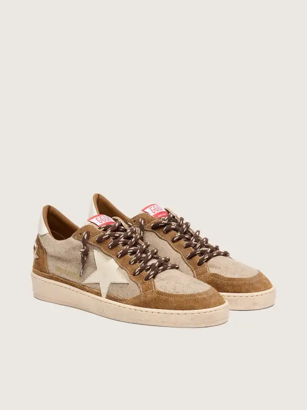 Men’s Ball Star in wool with cream leather star and brown waxed leather inserts online