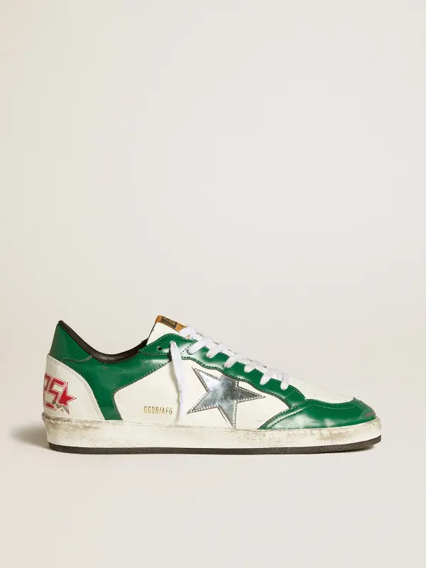 Men’s Ball Star LAB in green and white leather with silver star online