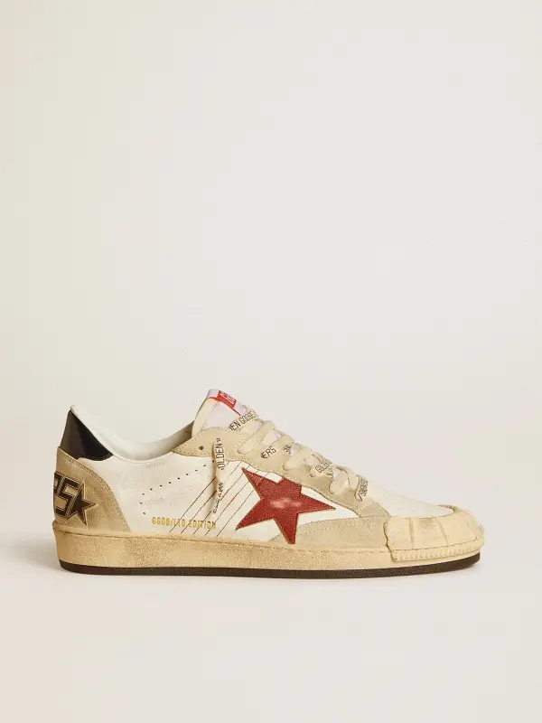 Men’s Ball Star LTD in nappa leather with red leather star and leather heel tab online