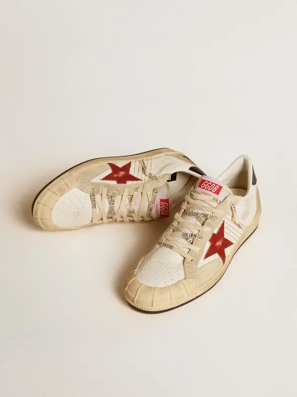 Men’s Ball Star LTD in nappa leather with red leather star and leather heel tab online