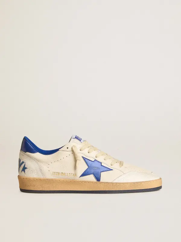 Men’s Ball Star Wishes in white nappa leather with a bright blue star and heel tab online