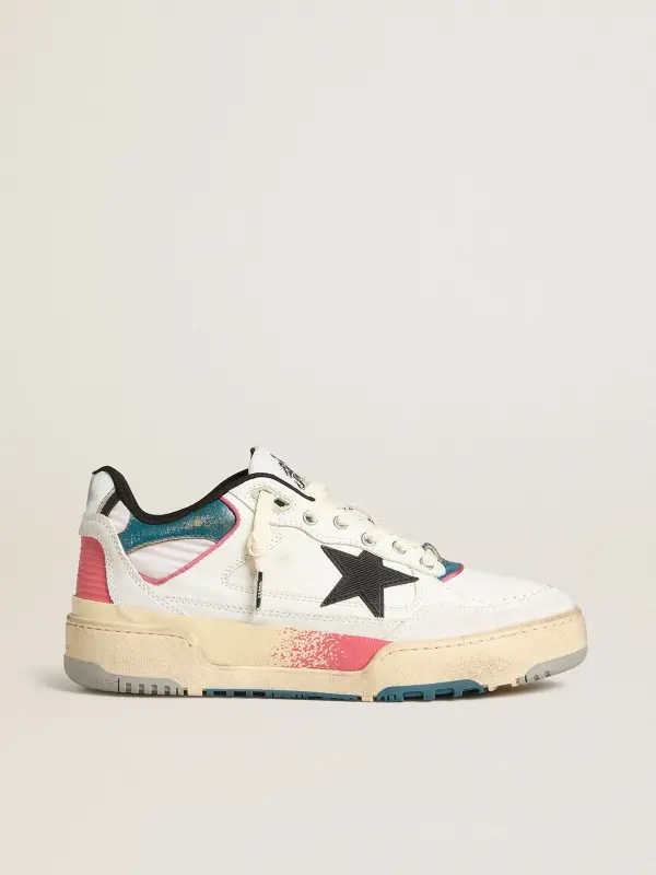 Men’s Forty2 with black star and silver foiled leather heel tab online