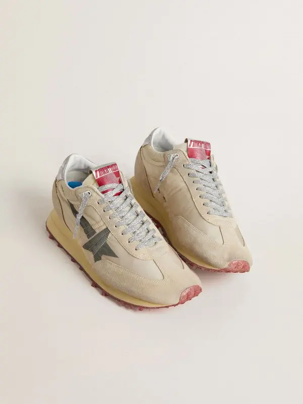 Men’s Marathon with beige nylon upper and gray star online