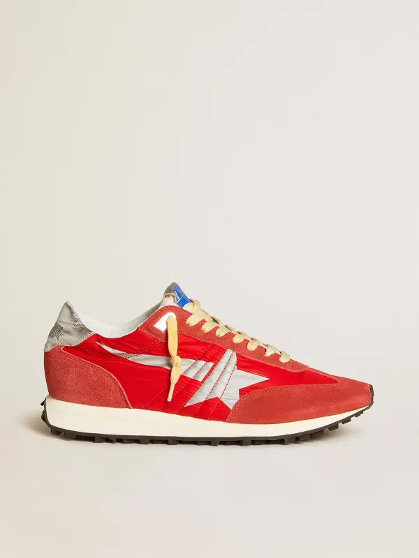 Men’s Marathon with red nylon upper and silver star online