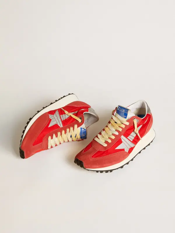 Men’s Marathon with red nylon upper and silver star online