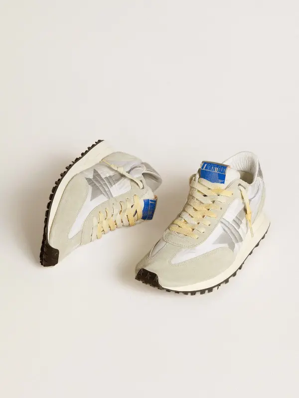 Men’s Marathon with white nylon upper and silver star online