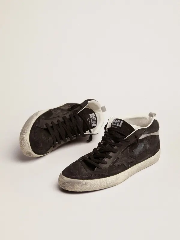 Men’s Mid Star in nubuck with black leather star and silver flash online