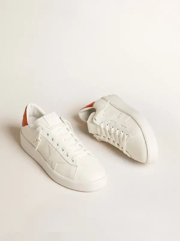 Men’s Purestar with white leather star and orange heel tab online