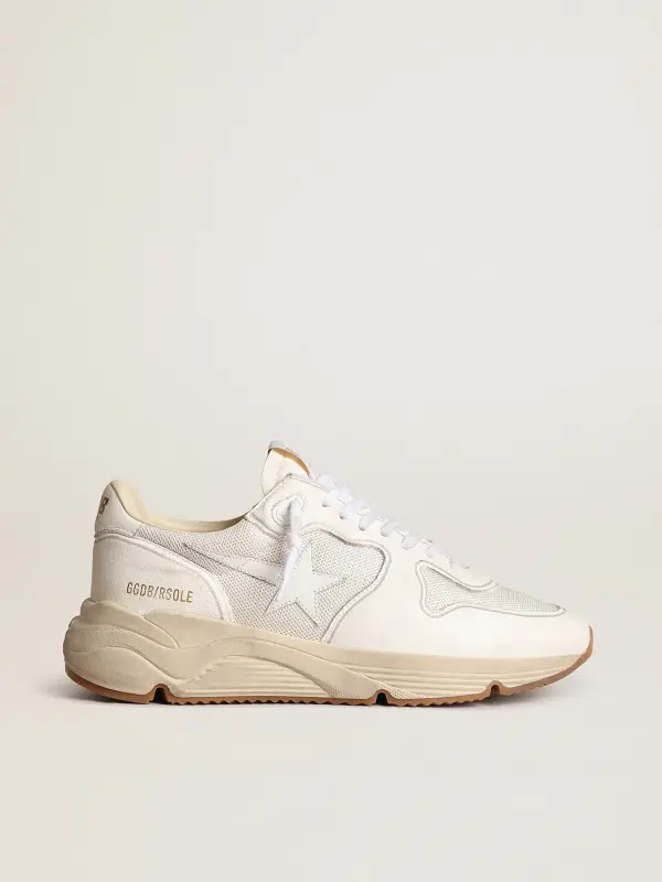 Men’s Running Sole in mesh and white nappa online