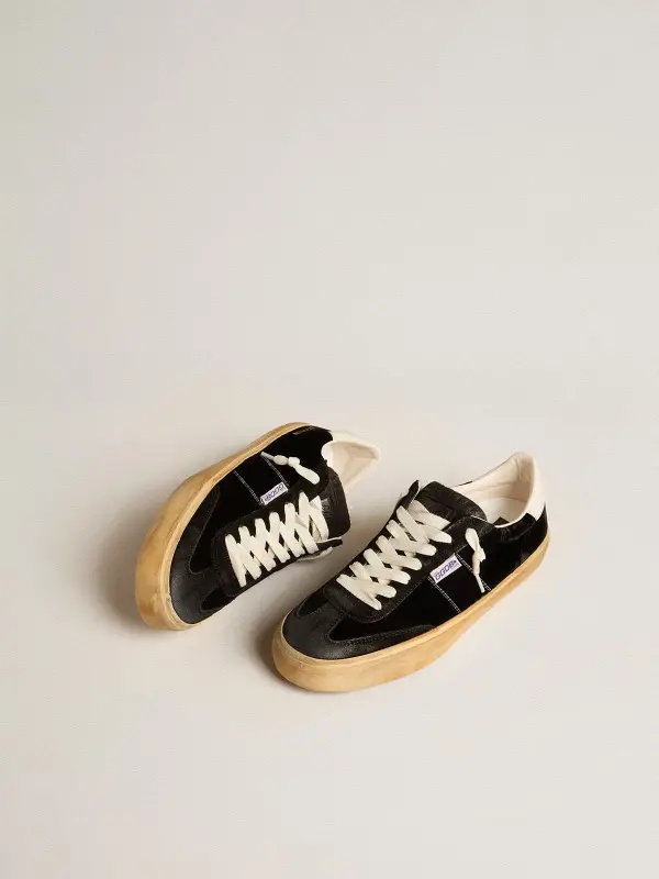 Men’s Soul Star in black velvet with white leather heel tab online