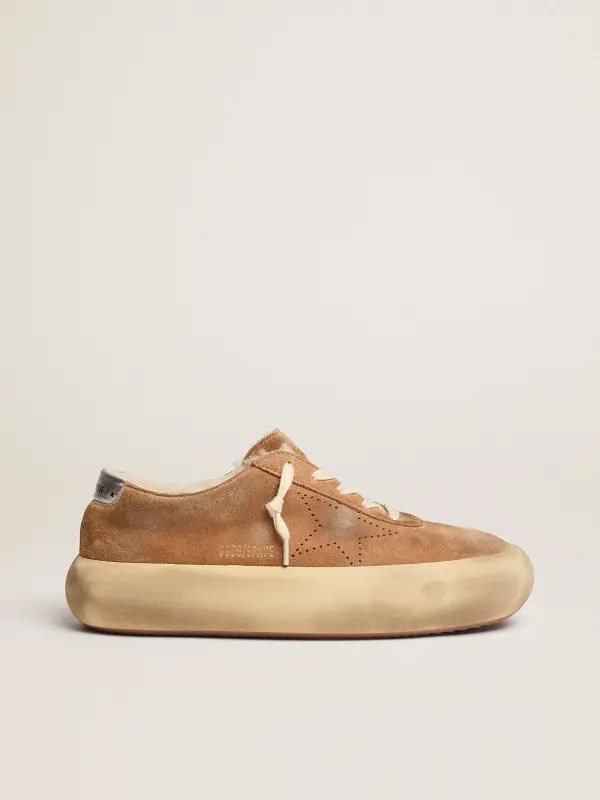 Men’s Space-Star in tobacco-colored suede and shearling lining online