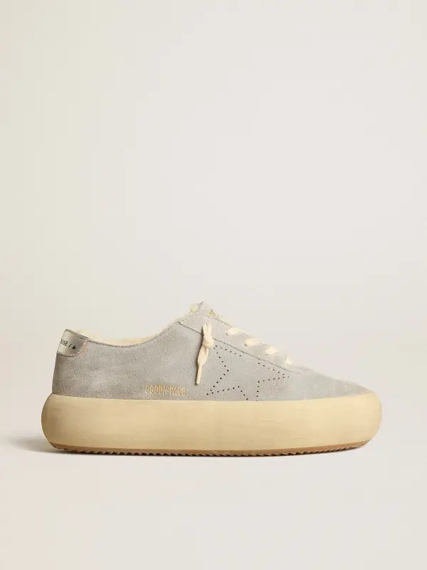 Men’s Space-Star shoes in ice-gray suede with shearling lining online