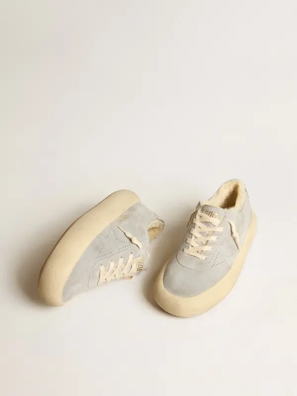 Men’s Space-Star shoes in ice-gray suede with shearling lining online