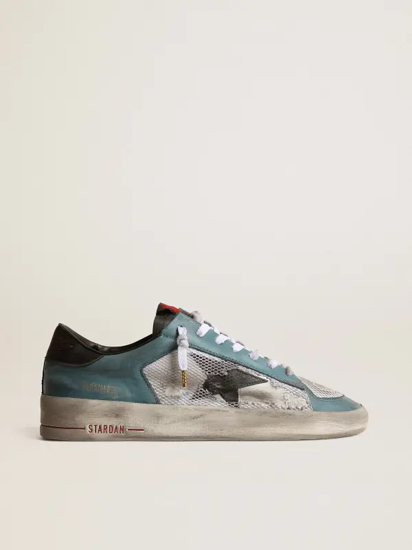 Men’s Stardan in distressed mesh and petrol-colored upper online
