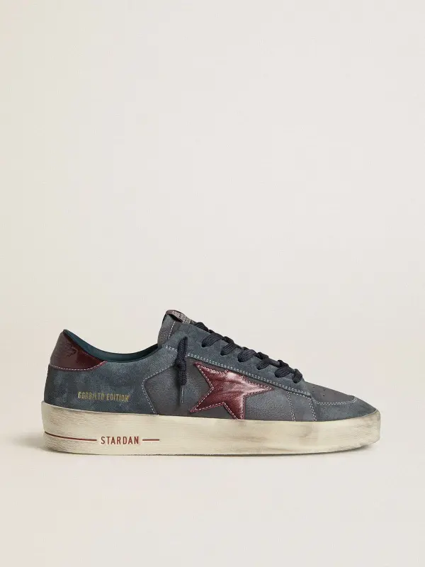 Men’s Stardan LTD in anthracite nubuck and blue suede with metallic leather star online