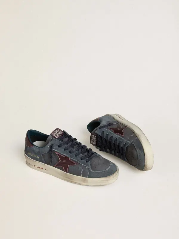 Men’s Stardan LTD in anthracite nubuck and blue suede with metallic leather star online