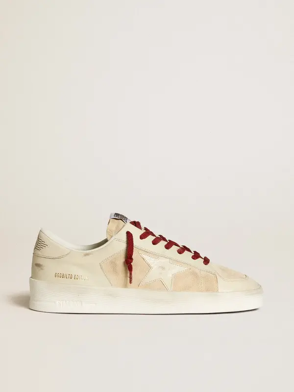 Men’s Stardan LTD in suede with patent white leather star and heel tab online