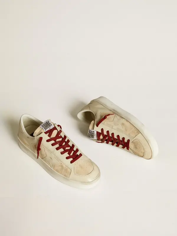 Men’s Stardan LTD in suede with patent white leather star and heel tab online