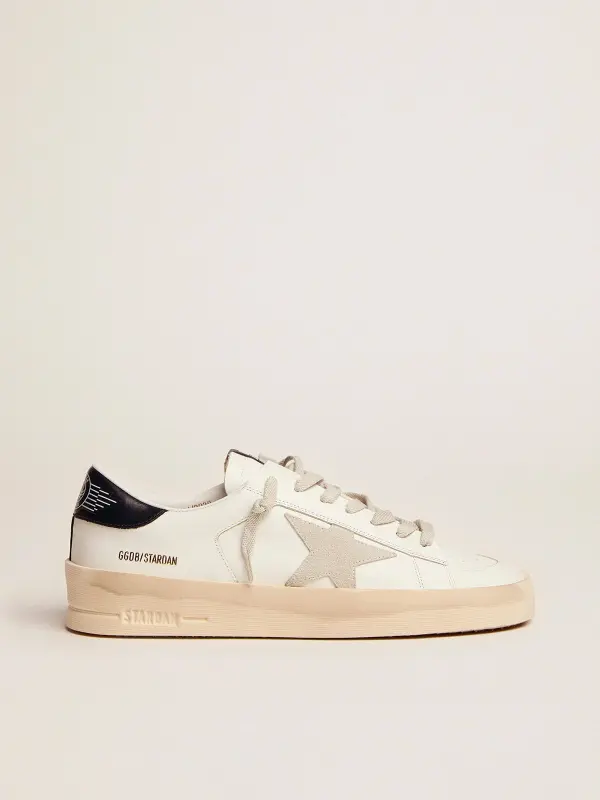 Men’s Stardan with star in ice-gray suede and blu-navy heel tab online