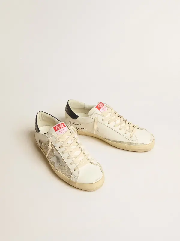 Men’s Super-Star LTD in mesh and leather with silver star and blue heel tab online