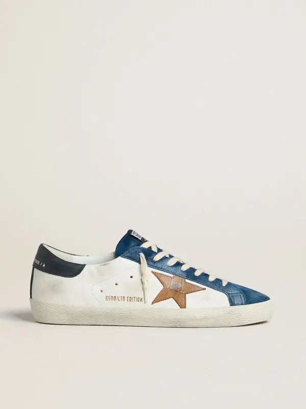 Men’s Super-Star LTD with tobacco-colored croc-print leather star and black leather heel tab online