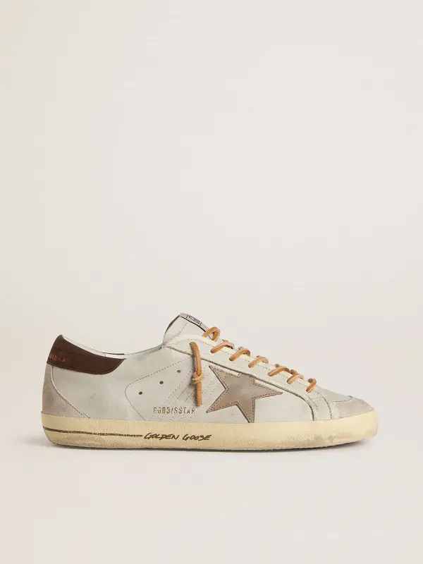 Men’s Super-Star with tobacco-colored croc-print leather star and black leather heel tab online
