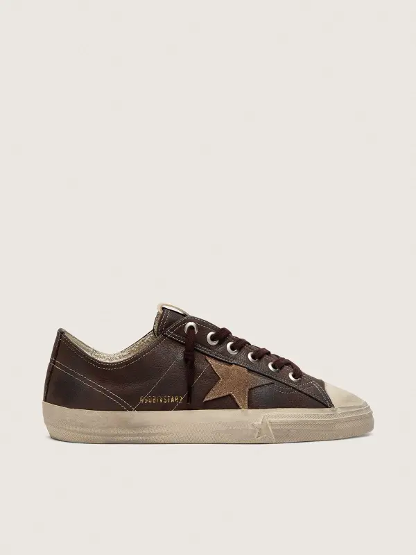 Men’s V-Star in brown nubuck with tobacco-colored suede star online