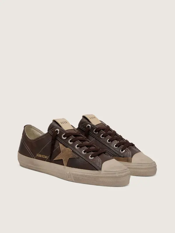 Men’s V-Star in brown nubuck with tobacco-colored suede star online