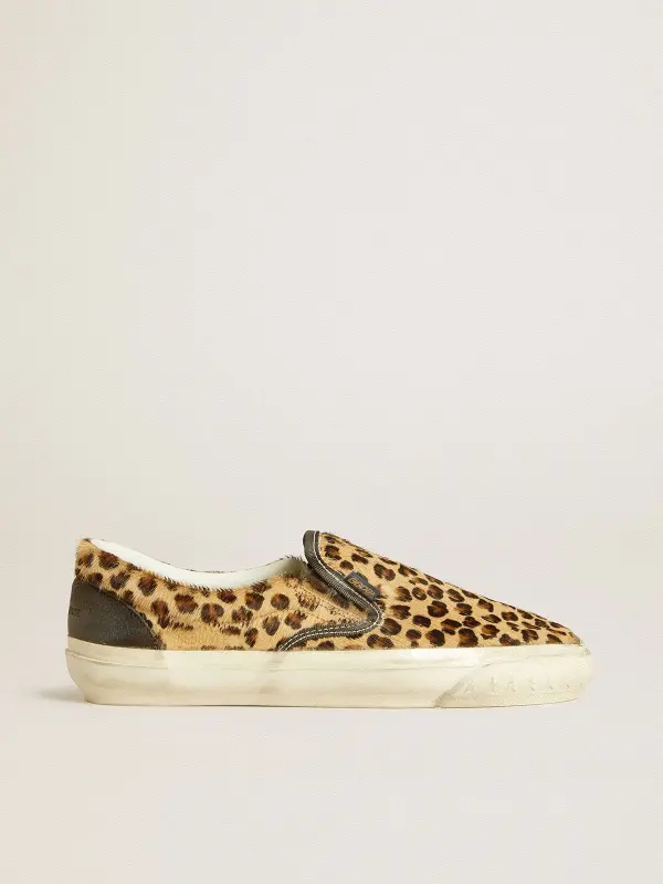 Men’s VCE Penstar in leopard-print pony skin with black leather heel tab online