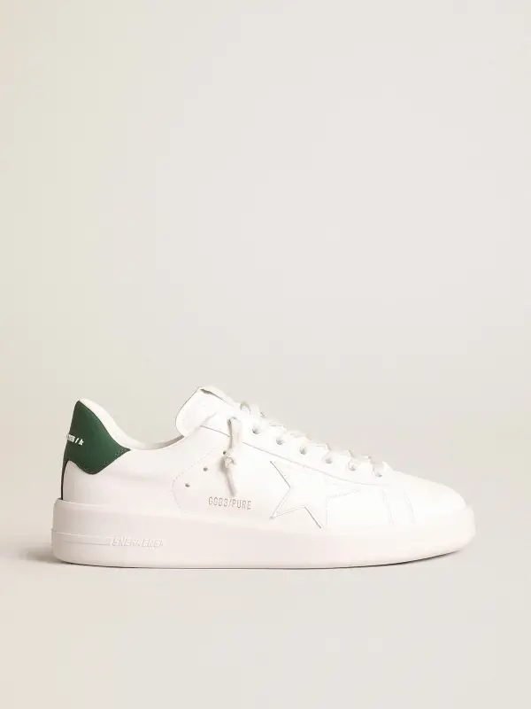 Purestar with white bio-based star and mat green leather heel tab online