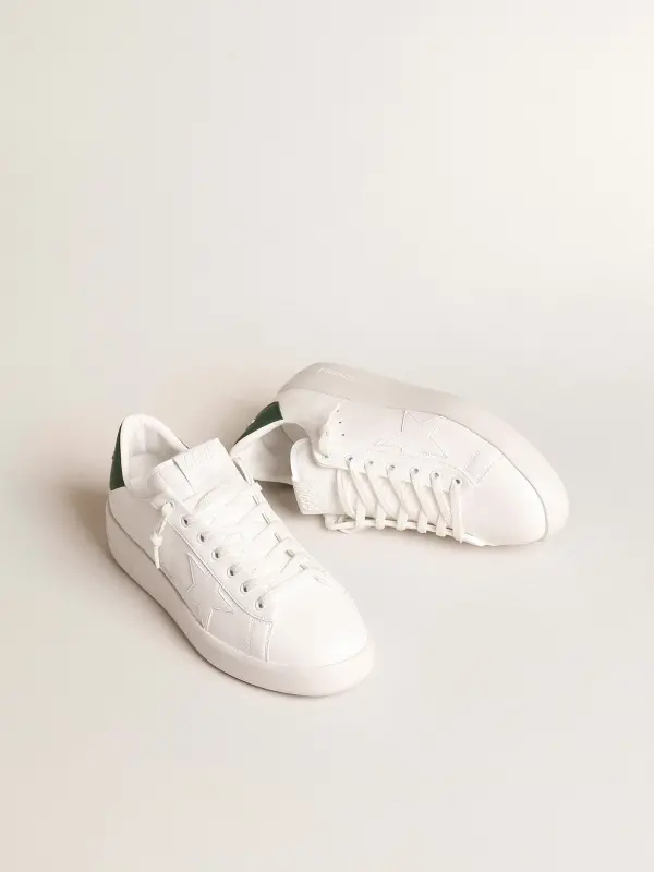 Purestar with white bio-based star and mat green leather heel tab online