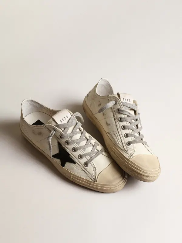 V-Star in nappa leather with black nubuck leather star online