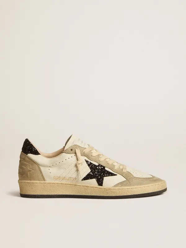 Ball Star in nappa and suede with black glitter star and heel tab online
