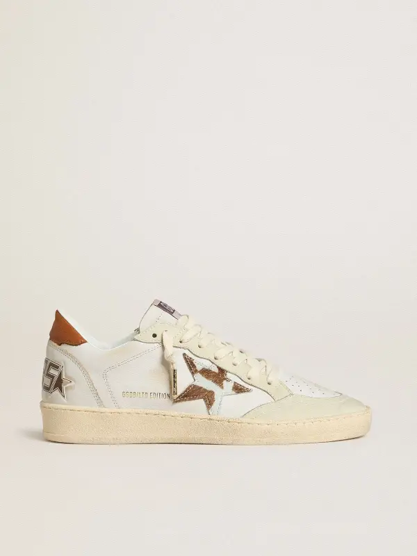Ball Star with animal-print pony skin star and tobacco leather heel tab online