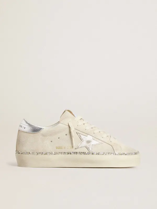 Hi Star in suede with silver metallic leather star and heel tab online