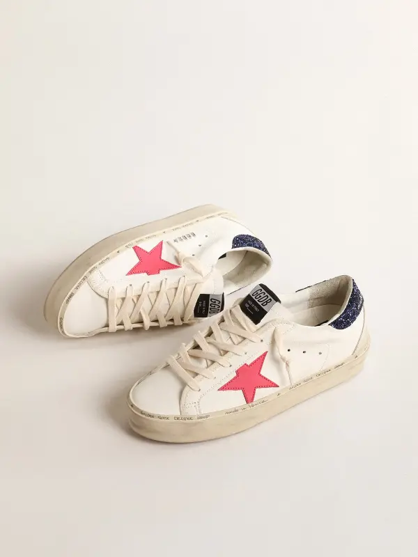 Hi Star with fuchsia leather star and blue glitter heel tab online