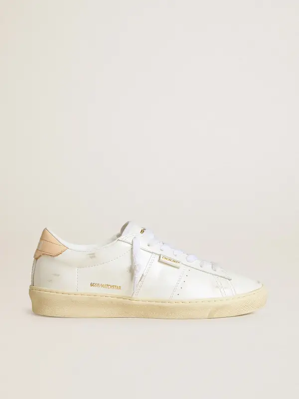 Matchstar in leather with peach pink heel tab online