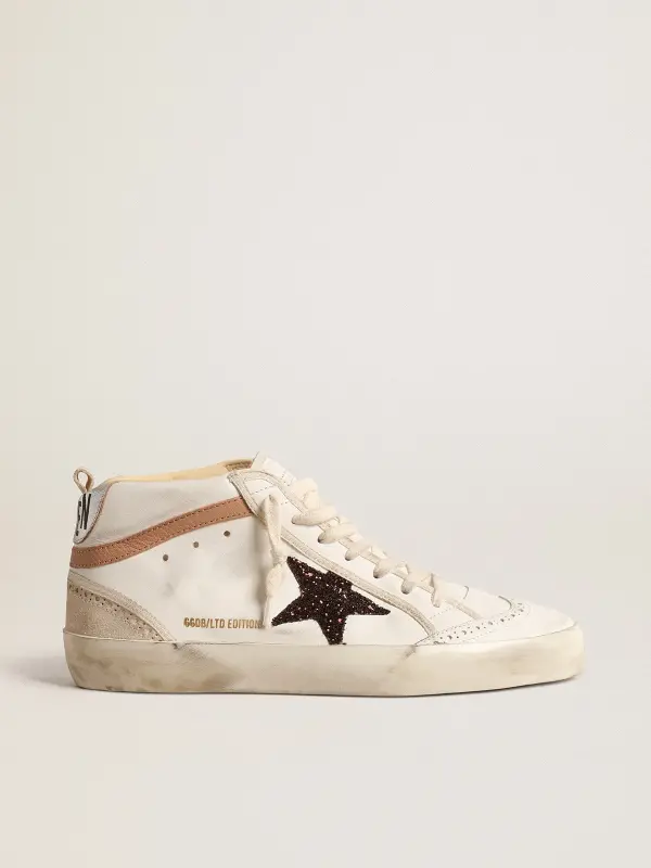 Mid Star LTD in nappa with glitter star and nude leather flash online