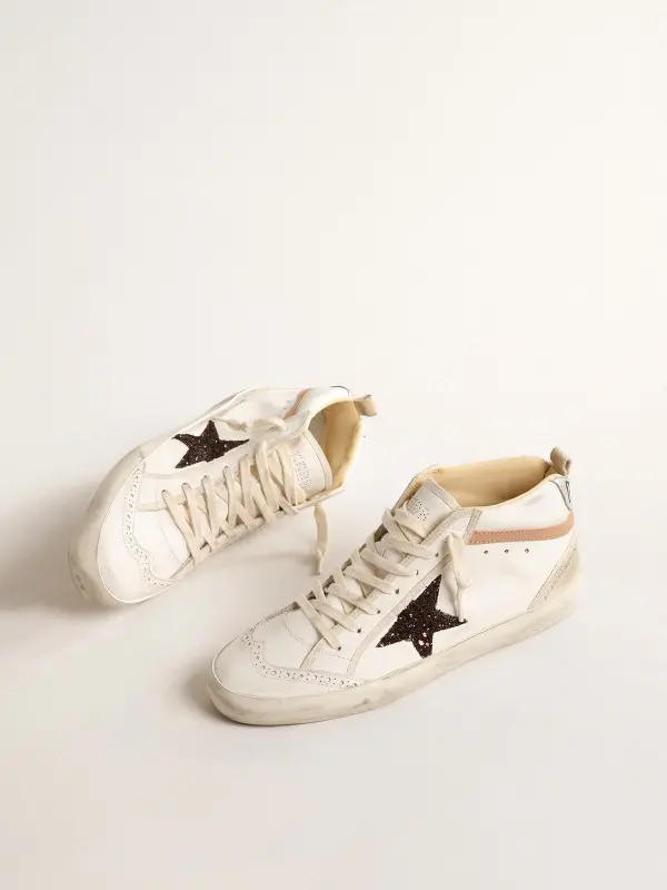 Mid Star LTD in nappa with glitter star and nude leather flash online
