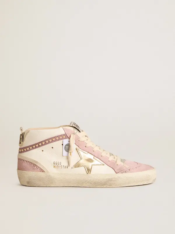 Mid Star with gold leather star and pink suede flash with pearls online