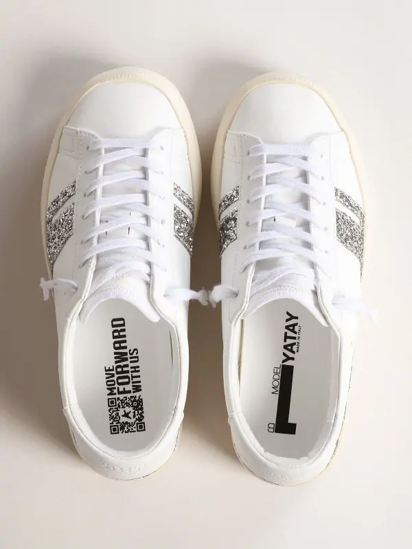 Silver glitter sneakers Yatay Model 1B – Golden Goose online