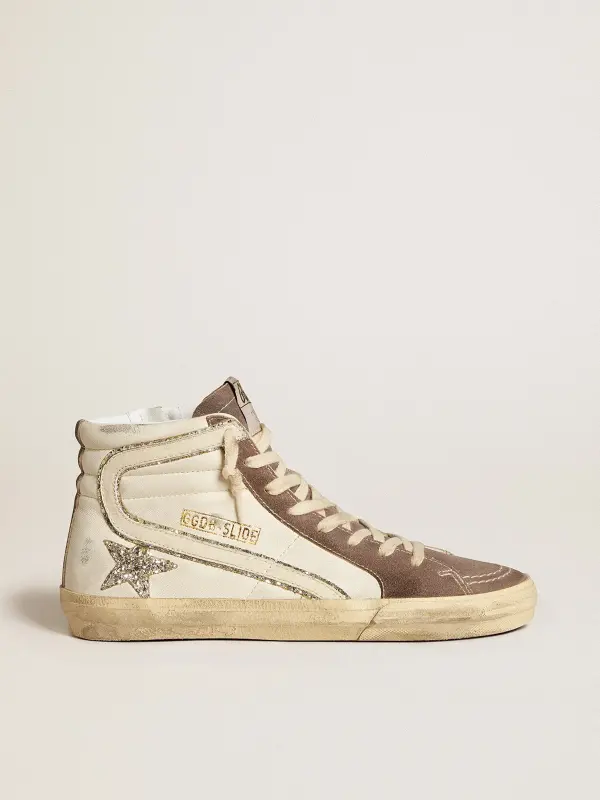 Slide in nappa with glitter star and patent leather flash online