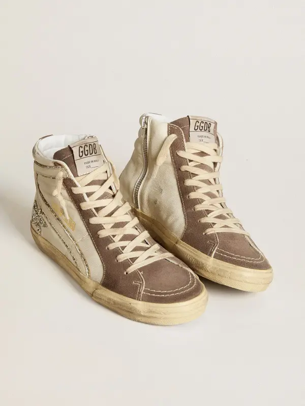 Slide in nappa with glitter star and patent leather flash online