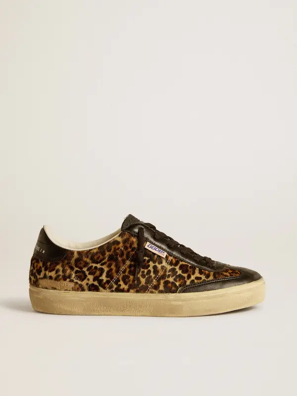 Soul Star in leopard-print pony skin with black nappa leather heel tab and inserts online