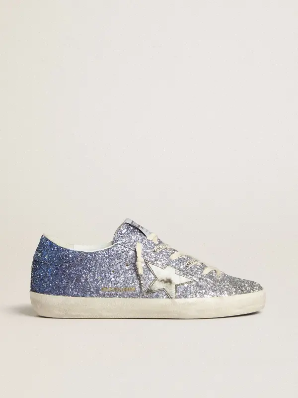 Super-Star LTD in multicolor glitter with silver metallic leather star online