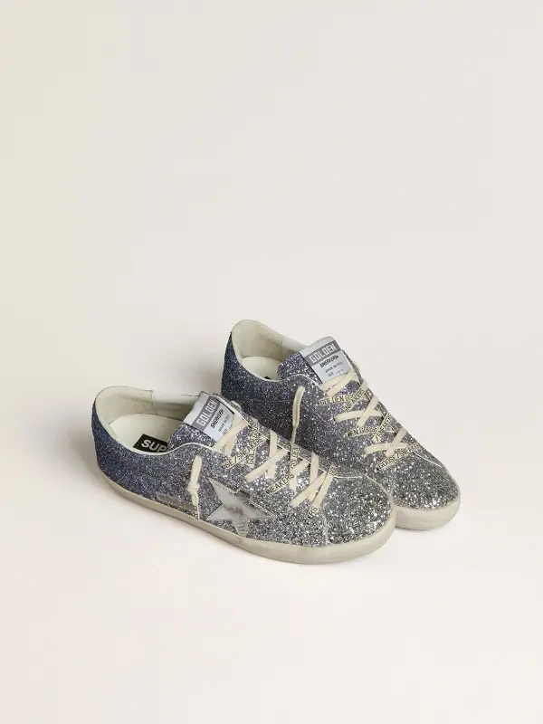 Super-Star LTD in multicolor glitter with silver metallic leather star online