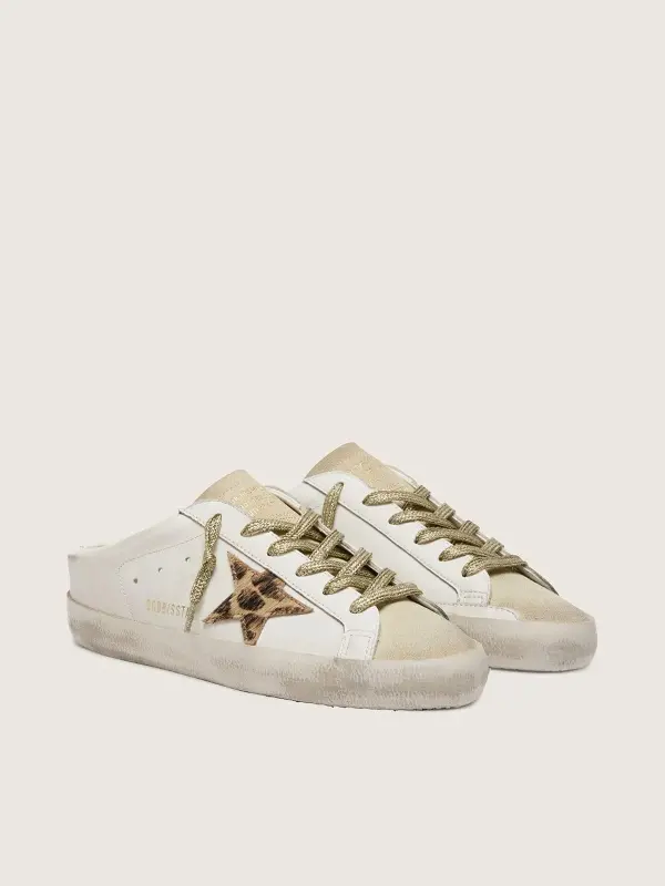 Super-Star Sabots with pony skin star and beige suede tongue online
